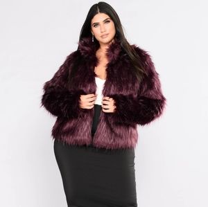 SOLD - FN Faux Fur Jacket 1X